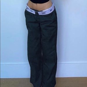Emmiol patchwork waist straight leg pants